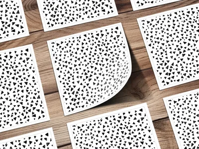 Black and White Abstract Triangles Doodle Pattern Texture, Modern Background, Scrapbook Paper, Printable Pattern