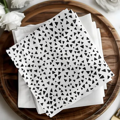 Black and White Abstract Triangles Doodle Pattern Texture, Modern Background, Scrapbook Paper, Printable Pattern