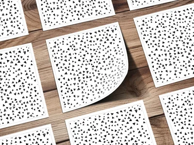 Black and White Abstract Triangles Seamless Geometric Pattern Tiny Triangles