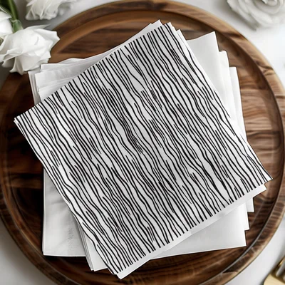 Black and White Wavy Lines Seamless Background Modern Pattern Abstract