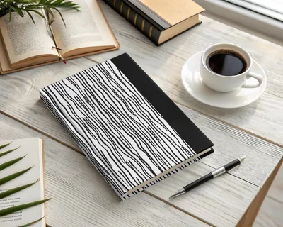 Black and White Wavy Lines Seamless Background Modern Pattern Abstract