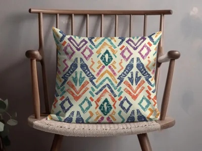 Blue Geometric Indian Seamless Aztec Geometric Pattern Digital