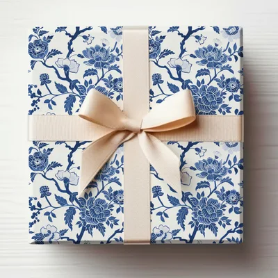 Blue Seamless Chinoiserie Floral Pattern Designs