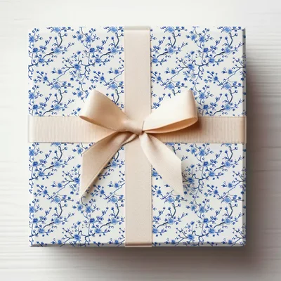 Blue Seamless Chinoiserie Pattern Digital
