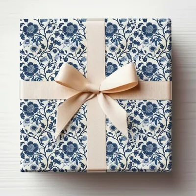Blue Seamless Chinoiserie Pattern Digital