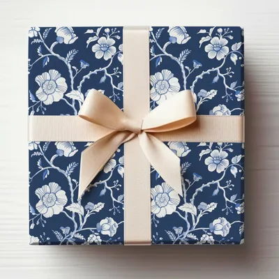 Blue Seamless Chinoiserie Pattern Digital