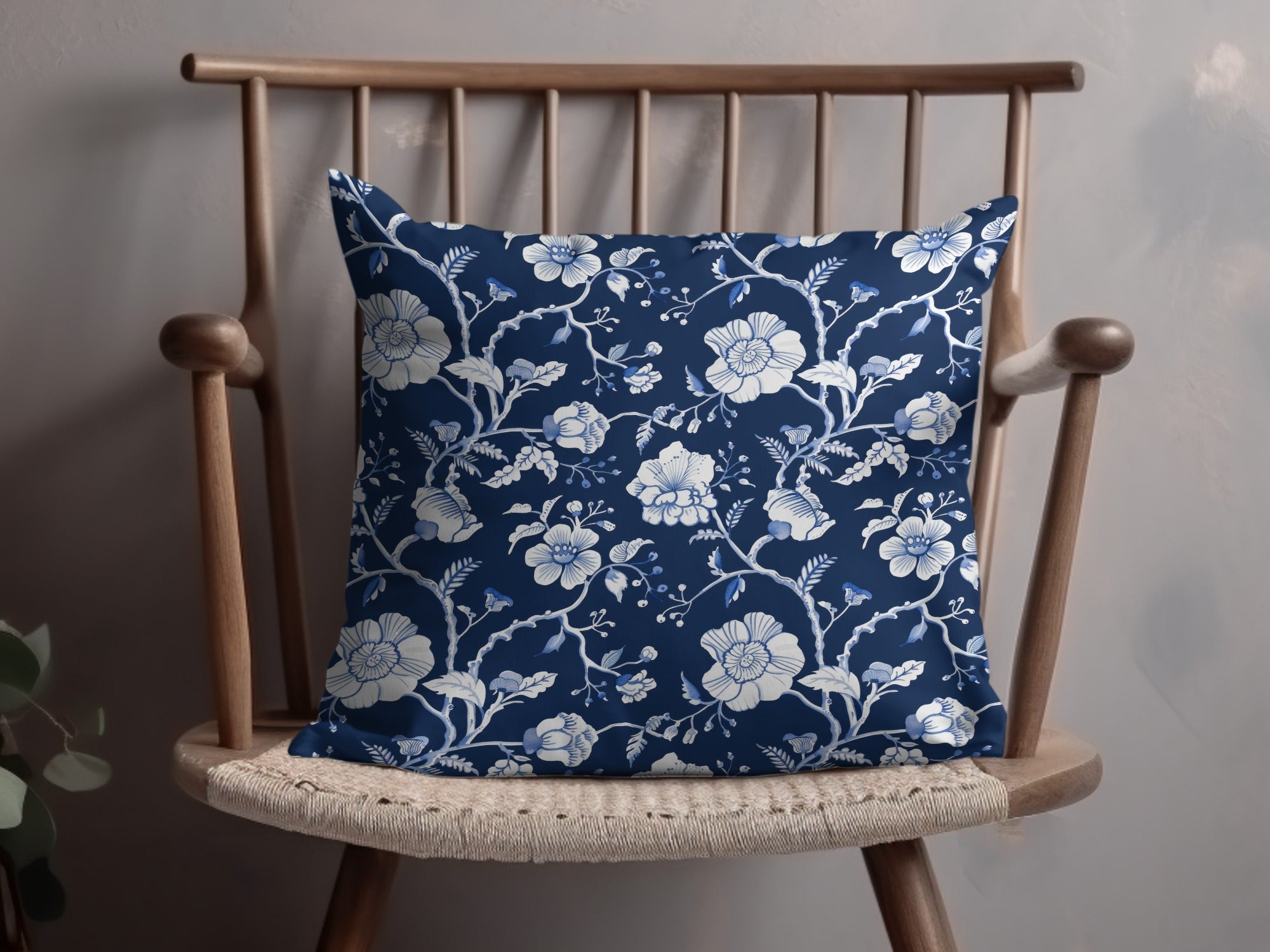 Blue Seamless Chinoiserie Pattern Digital