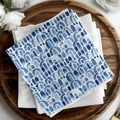 Blue Shibori Seamless Watercolor Geometric Pattern Digital Paper, Indigo Ink Texture, Printable Fabric Design, Modern Background