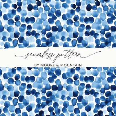 Blue Shibori Seamless Watercolor Geometric Pattern, Indigo Ink Digital Paper, Abstract Blue Texture, Navy Fabric Design, Trendy Print