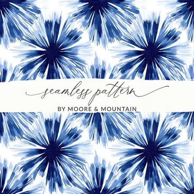 Blue Shibori Seamless Watercolor Geometric Pattern, Indigo Ink Digital Paper, Abstract Shibori Design, Seamless Digital Pattern