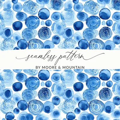 Blue Shibori Seamless Watercolor Geometric Pattern, Indigo Ink Digital Paper, Modern Background, Fabric Design, Scrapbooking, Graphic Design