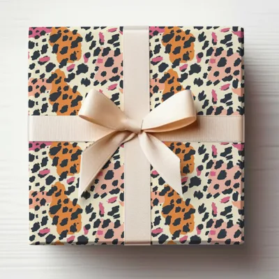 Blush and Black Wild Leopard Spots Seamless Animal Print