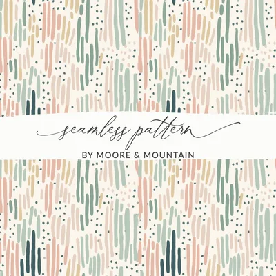 Blush and Sage Green Seamless Minimalist Boho Background