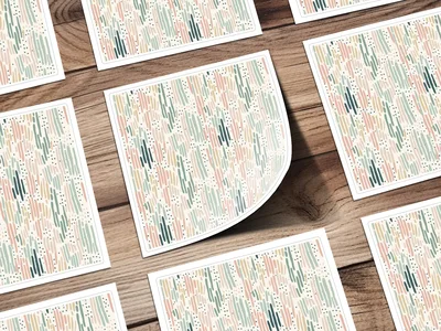 Blush and Sage Green Seamless Minimalist Boho Background