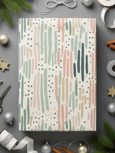 Blush and Sage Green Seamless Minimalist Boho Background