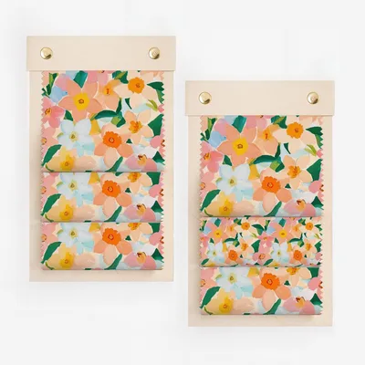 Blush and Yellow Spring Floral Pattern, Painted Acrylic Daffodil Flower Pattern, Digital Paper, Seamless Flower Field, Summery Florals