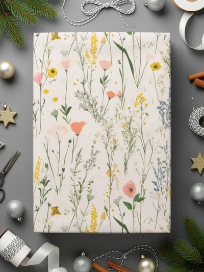 Blush Boho Wildflower Seamless, Spring Wildflowers Pattern, Pastel Wildflowers Digital Background, Seamless Wildflower Field Digital Paper