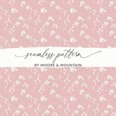 Blush Gentle Seamless Pastel Simple Modern Doodle Pattern Digital