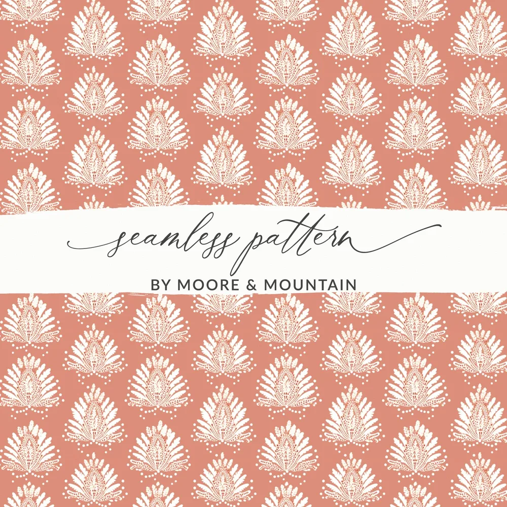 Blush Modern Boho Seamless Pattern Background Digital