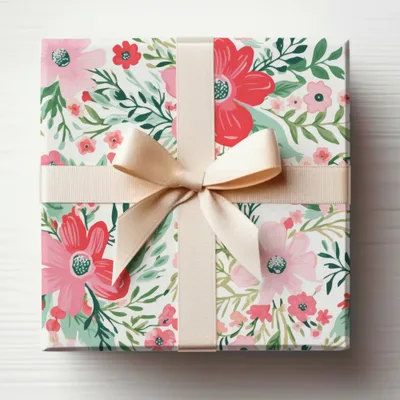 Blush Pink Christmas Ditsy Floral Seamless Pattern for POD Use