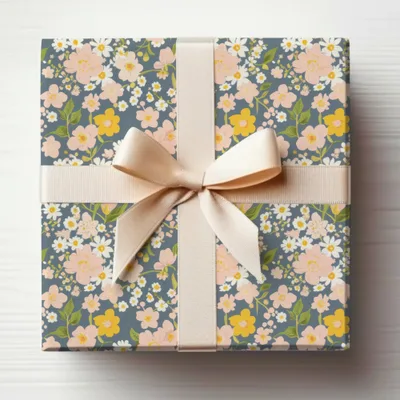 Blush Pink Spring Wildflowers Pattern Seamless Allover Pattern
