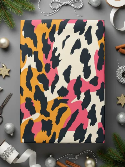 Blush Pink Wild Animal Print Seamless Leopard Spots Digital