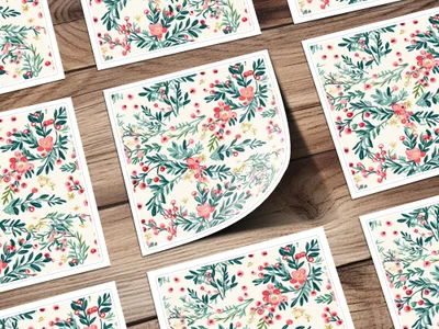 Blush Preppy Christmas Seamless Pattern for Commercial Use