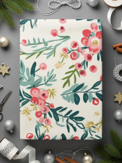 Blush Preppy Christmas Seamless Pattern for Commercial Use