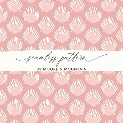 Blush Seamless Art Deco Pattern Geometric Pastel Digital