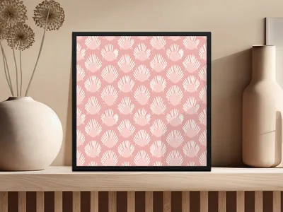 Blush Seamless Art Deco Pattern Geometric Pastel Digital