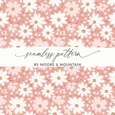 Blush Seamless Modern Boho Background Digital