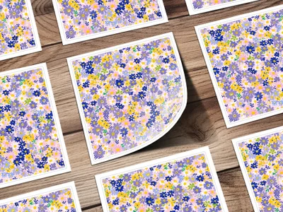 Blush Seamless Wildflower Field For Commercial Use Sublimation Design