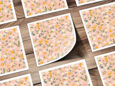 Blush Seamless Wildflower Field Sublimation Design Download