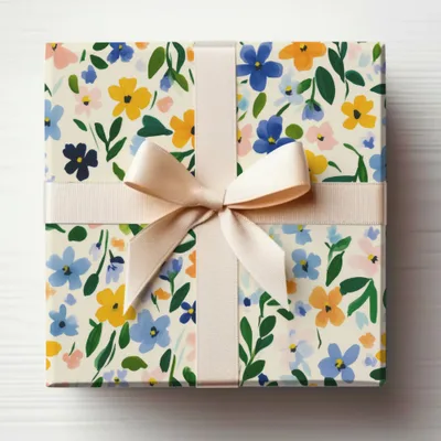 Blush Spring Floral Pattern, Painted Acrylic Spring Flower Pattern, Pastel Flowers, Pansies and Daisies, Digital Download