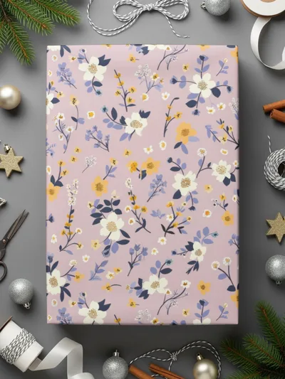 Blush Spring Wildflowers Pattern For Commercial Use Digital