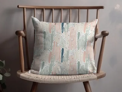 Boho Abstract Seamless Blush Sage Green Multicolored Digital