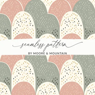 Boho Abstract Seamless Modern Boho Background Pastel Color Palette Digital