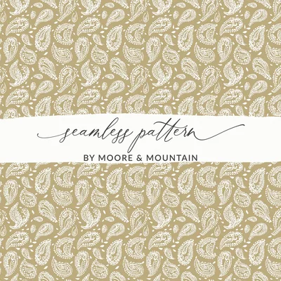 Boho Paisley Repeat, Digital Seamless Pattern, Muted Color, Antique Textile Print, Retro Wallpaper, Elegant Fabric Print, Digital Download