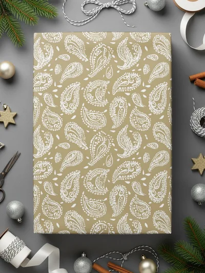 Boho Paisley Repeat, Digital Seamless Pattern, Muted Color, Antique Textile Print, Retro Wallpaper, Elegant Fabric Print, Digital Download