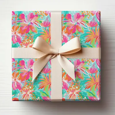 Bright Orange and Pink Preppy Beachy Seamless Beachy Pattern