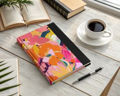 Bright Pink and Orange Acrylic Seamless Abstract, Digital Download, Floral Pattern, Modern Paint Strokes, Colorful Background, Art Print