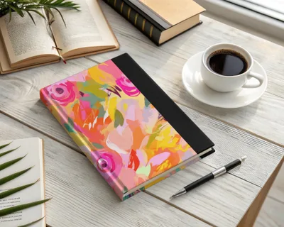 Bright Pink and Orange Floral, Acrylic Seamless Abstract, Digital Paper, Floral Pattern, Brush Strokes Design, Scrapbook Paper, Digital
