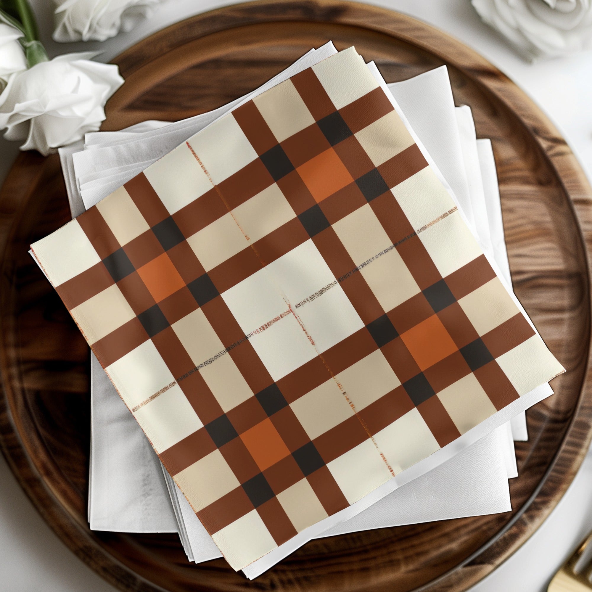 Brown Fall Seamless, Digital Plaid Pattern, Autumn Sublimation Design, For Commercial Use, Surface Pattern Design, Seamless Allover Pattern