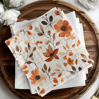 Brown Fall Seamless Pattern, Seamless Autumn Wildflower Field, Surface Pattern Design, Sublimation Design, For Commercial Use Digital