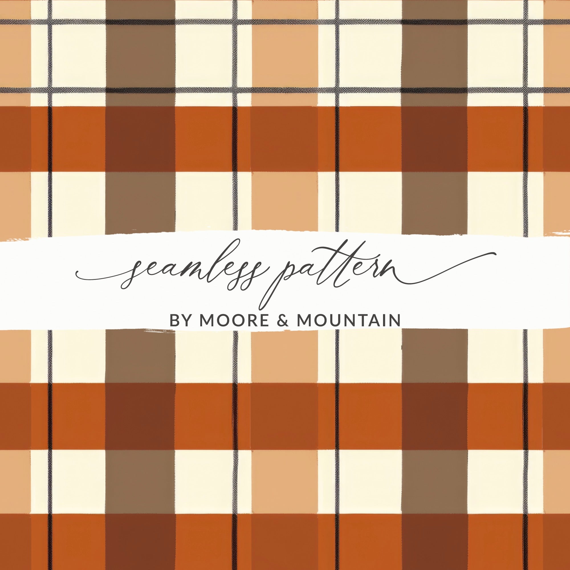 Brown Fall Seamless, Plaid Sublimation Design, Surface Pattern Design, For Commercial Use, Seamless Allover Pattern Download