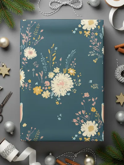 Bunny Floral Digital Paper, Seamless Pattern, Easter Design, Fabric Design, Cute Animal Print, Pastel Flowers, Digital Download