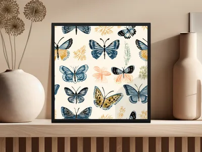 Spring Butterfly Pattern Digital Paper, Seamless Butterfly Background, Scrapbook Paper, Fabric Design, Downloadable Texture, Butterflies