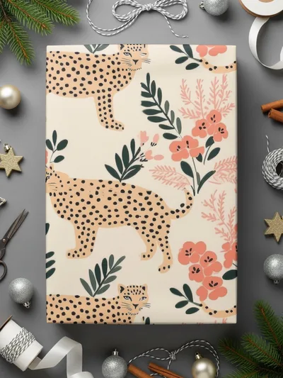 Seamless Cheetah Print Preppy Pink Digital Pattern