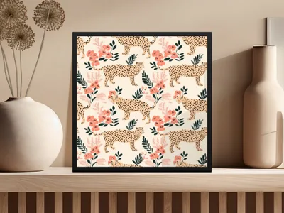 Seamless Cheetah Print Preppy Pink Digital Pattern