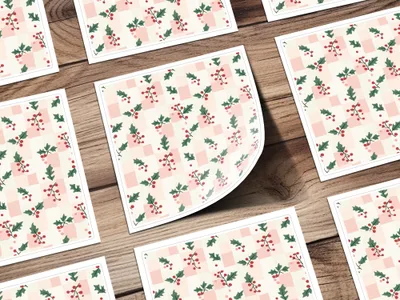 Christmas Checkered Background Pink and Green Seamless Simple Christmas Pattern Digital